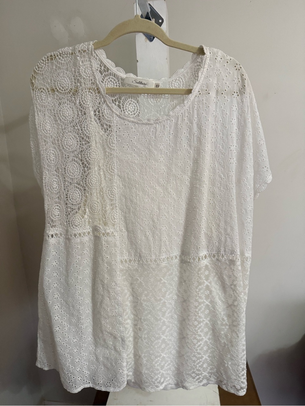 Solataire Crochet & Eyelet Lace Blouse